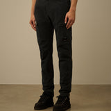 C.P. Company Stretch Sateen Ergonomic Cargo Pants - Black