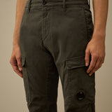 C.P. Company Stretch Sateen Ergonomic Cargo Pants - Dark Shadow