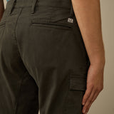 C.P. Company Stretch Sateen Ergonomic Cargo Pants - Dark Shadow