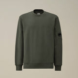 C.P. Company Diagonal Raised Fleece Crewneck Lens Sweatshirt - Dark Shadow