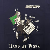 Andy Capp Hard At Work T-Shirt - Navy