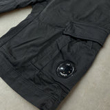 C.P. Company Stretch Sateen Cargo Lens Shorts - Black