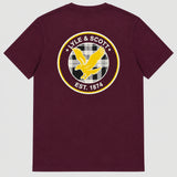 Lyle & Scott Tartan Eagle T-Shirt - Burgundy
