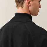 C.P. Company Lambswool Half Button Lens Sweater - Black