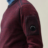 C.P. Company Fleece Knit Lens Crewneck Sweater - Andorra Red