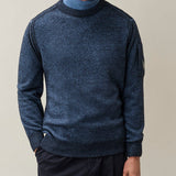 C.P. Company Fleece Knit Lens Contrast Crewneck Sweater - Orion Blue