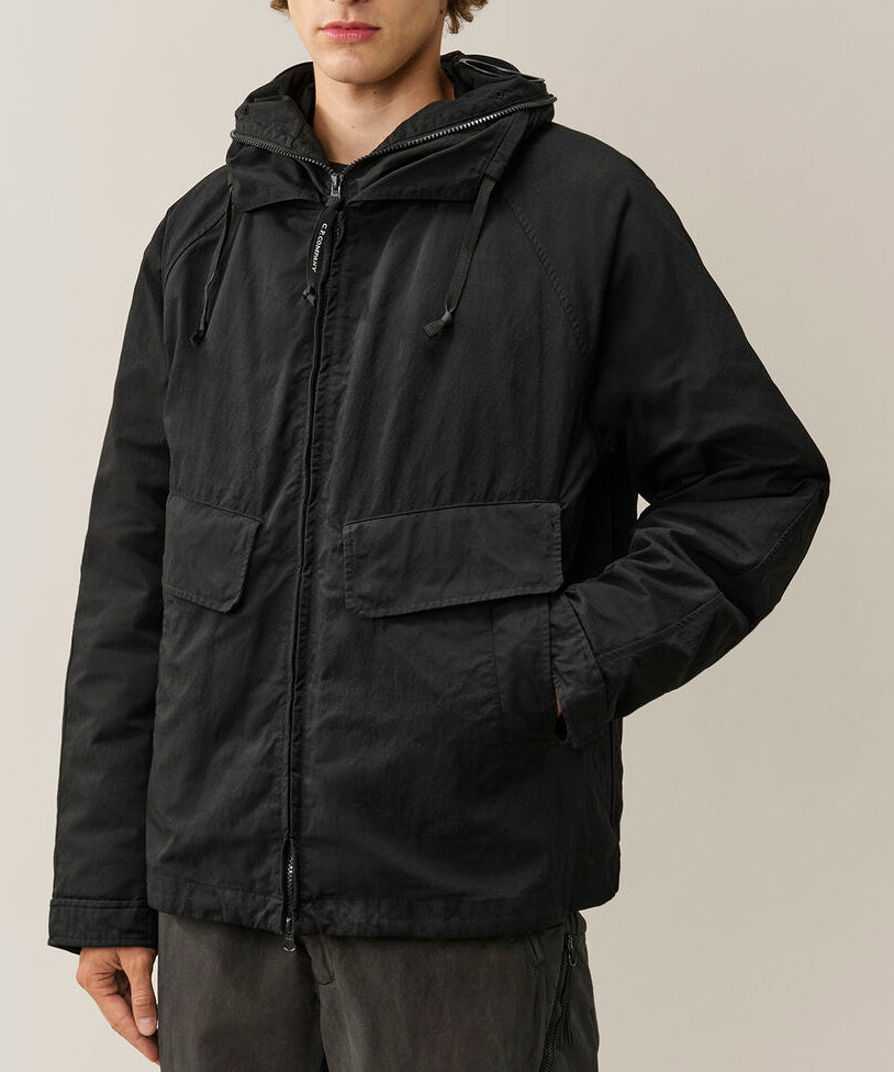 C.P. Company Twill Mixed Explorer Jacket - Black