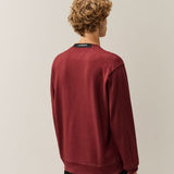 C.P. Company Diagonal Raised Fleece Lens Crewneck Sweatshirt - Andorra Red