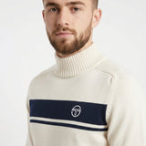 Sergio Tacchini Damarindo Knit Turtle Neck - Gardenia/Maritime Blue