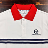 Sergio Tacchini Supermk2 Polo Shirt - White/Adrenaline Rush