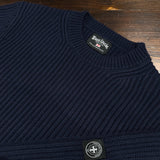 Three-Stroke Denny Crew Neck Jumper - Navy