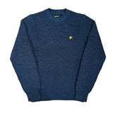 Lyle & Scott Static Marl Crew Neck Jumper - Navy Pepper Marl