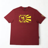 Three-Stroke x MU Archive Warflag T-Shirt - Claret