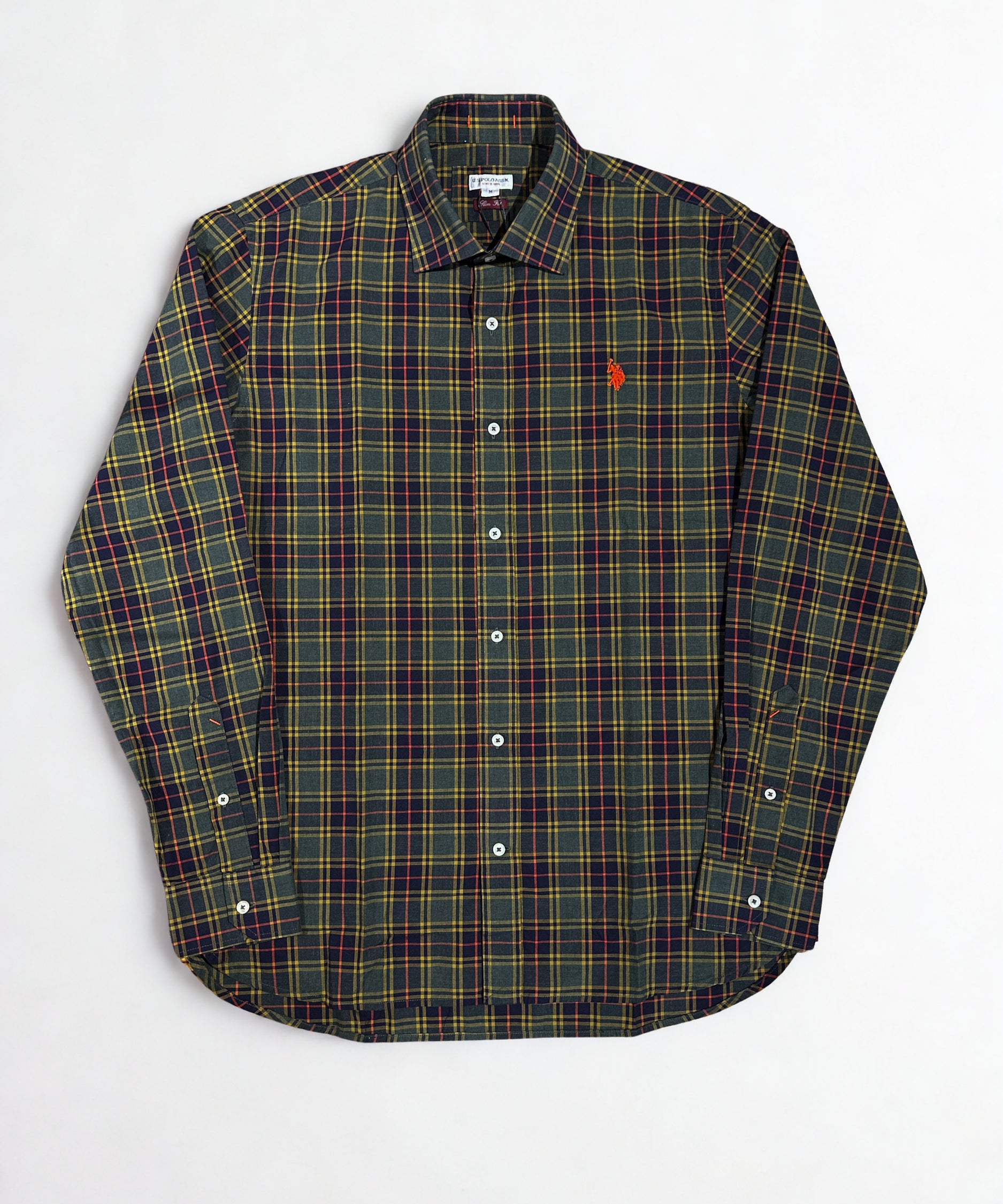 U.S. Polo Assn. Luan Tartan Shirt - Green/Gold/Navy