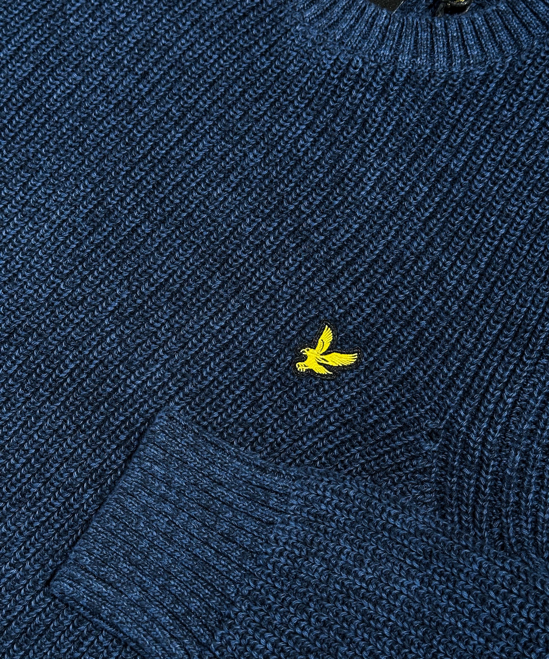 Lyle & Scott Static Marl Crew Neck Jumper - Navy Pepper Marl