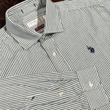 U.S. Polo Assn. Camicia a Righe in Flanella di Cotone - Khaki