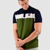 Three-Stroke Oswald Polo - Navy/White/Moss