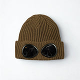 C.P. Company Extrafine Merino Wool Goggle Beanie - Ermine