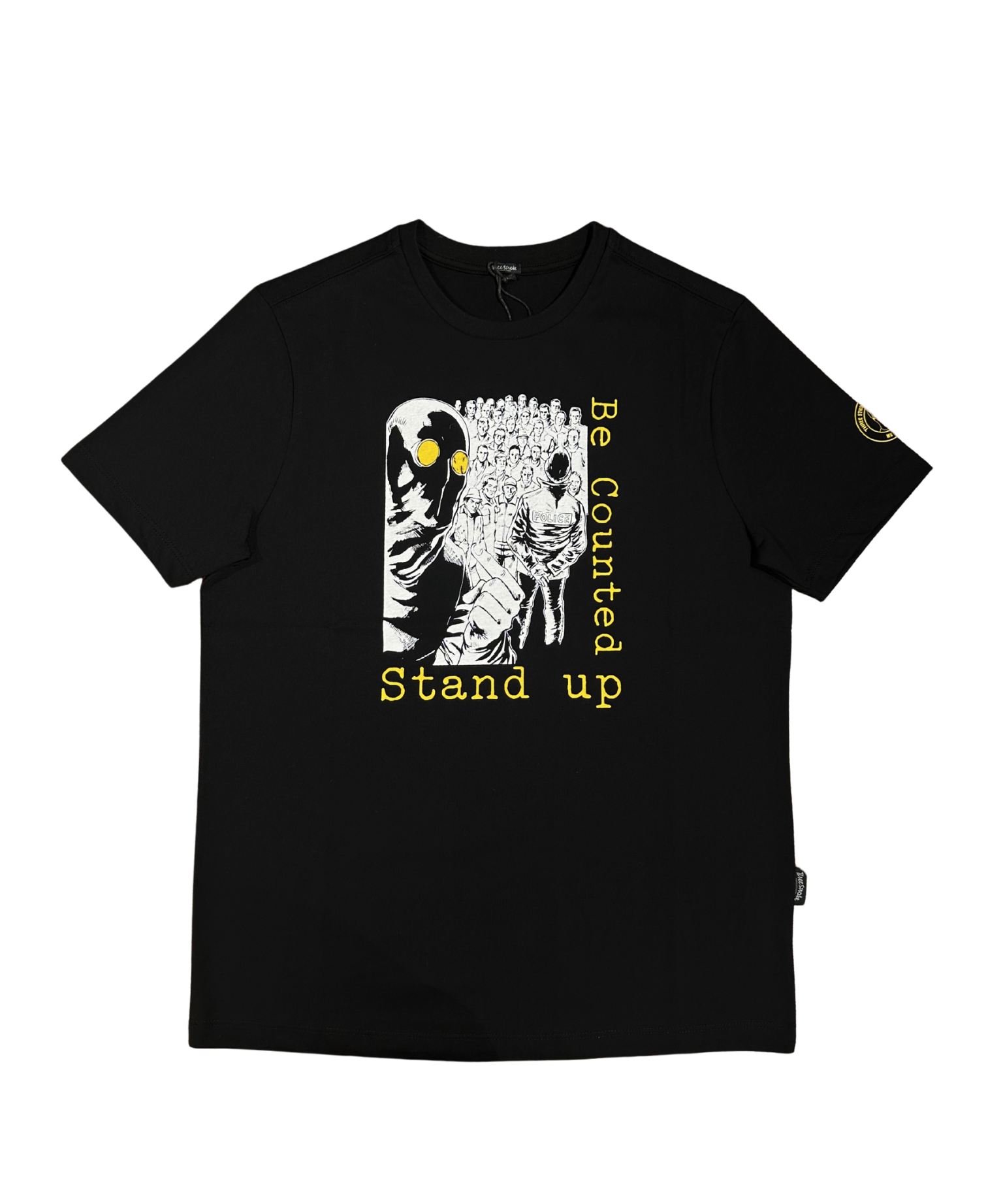 Three-Stroke x MU Archive Stand Up T-Shirt - Black