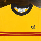 Sergio Tacchini Supermac T-Shirt - Daffodill/Maritime Blue/Adrenaline Rush