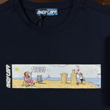 Andy Capp Beach T-Shirt - Navy