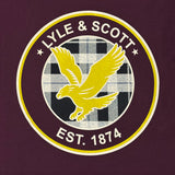 Lyle & Scott Tartan Eagle T-Shirt - Burgundy
