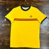 Sergio Tacchini Supermac T-Shirt - Daffodill/Maritime Blue/Adrenaline Rush