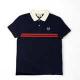 Sergio Tacchini Supermac Polo - Maritime Blue/Adrenaline Rush