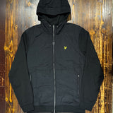 Lyle & Scott Half Raglan Hybrid Hoodie - Jet Black