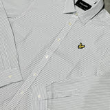 Lyle & Scott Twin Stripe Shirt - White/Dark Navy