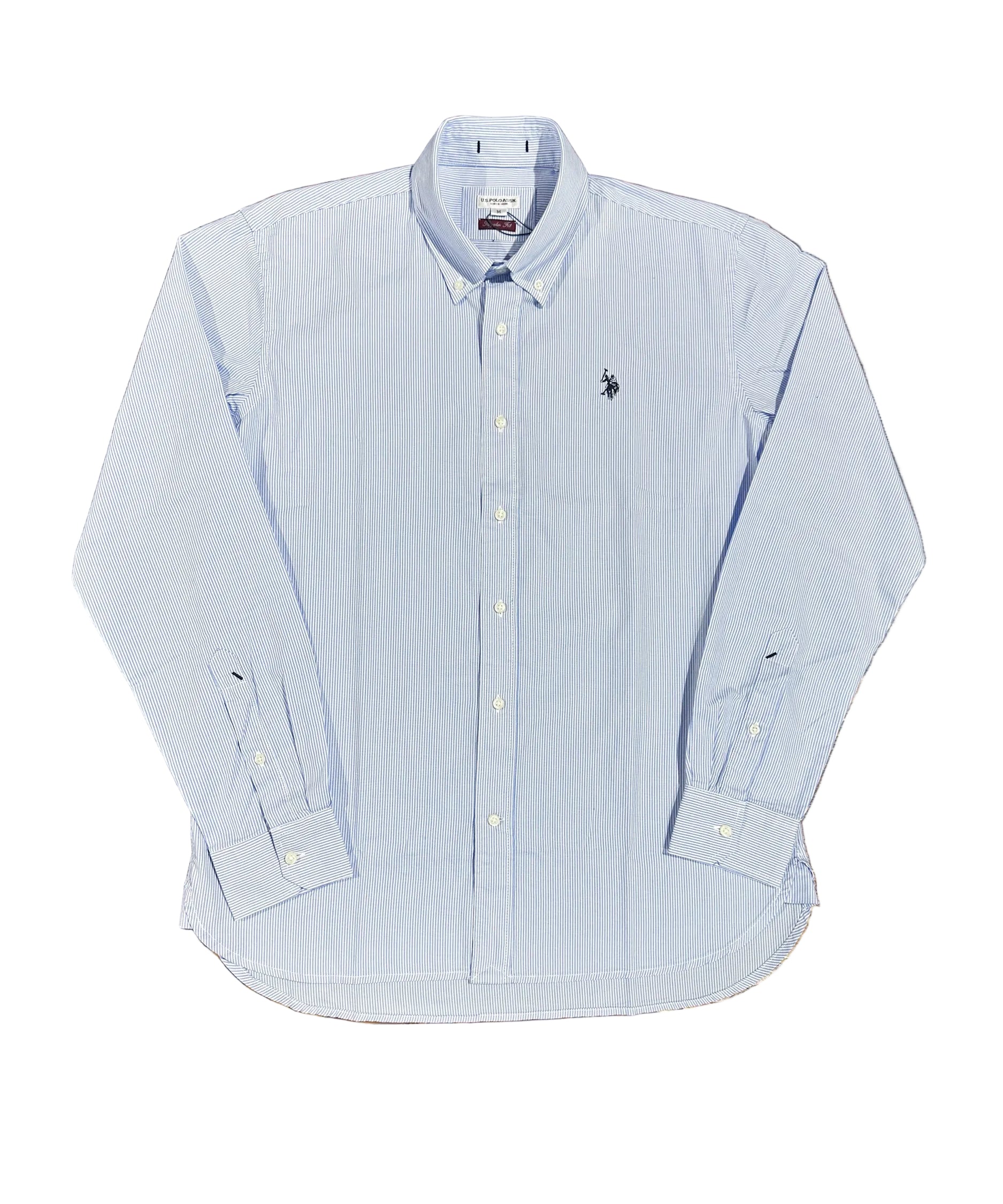U.S. Polo Assn. Heron Regular Fit Stripe Shirt - White/Sky