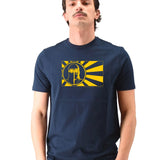 Three-Stroke x MU Archive Warflag T-Shirt - Navy