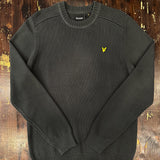 Lyle & Scott Shoulder Detail Crew Neck Jumper - Gunmetal