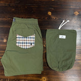 Aquascutum Active Beach Check Pocket Swimshort - Army Green
