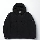 C.P. Company Flatt Nylon Mixed Button Lens Jacket - Black
