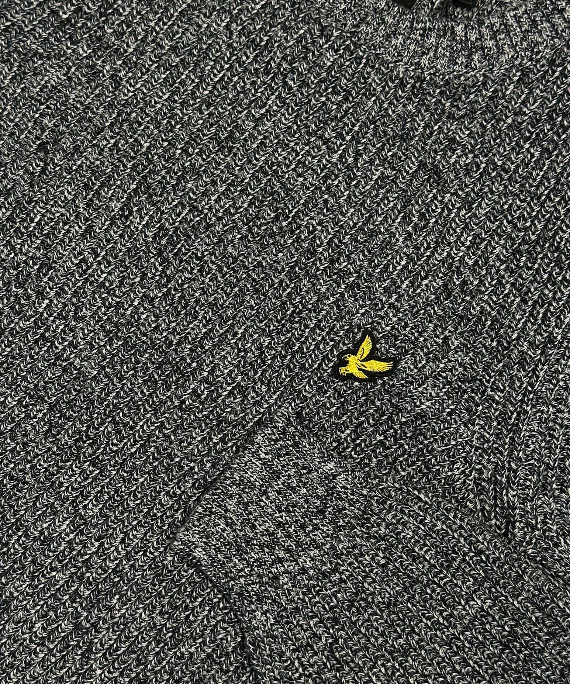 Lyle & Scott Static Marl Crew Neck Jumper - Dark Pepper Marl