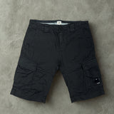 C.P. Company Stretch Sateen Cargo Lens Shorts - Black