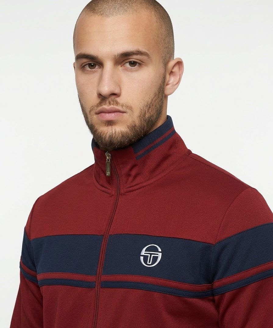 Sergio Tacchini Damarindo Track Top - Merlot/Maritime Blue