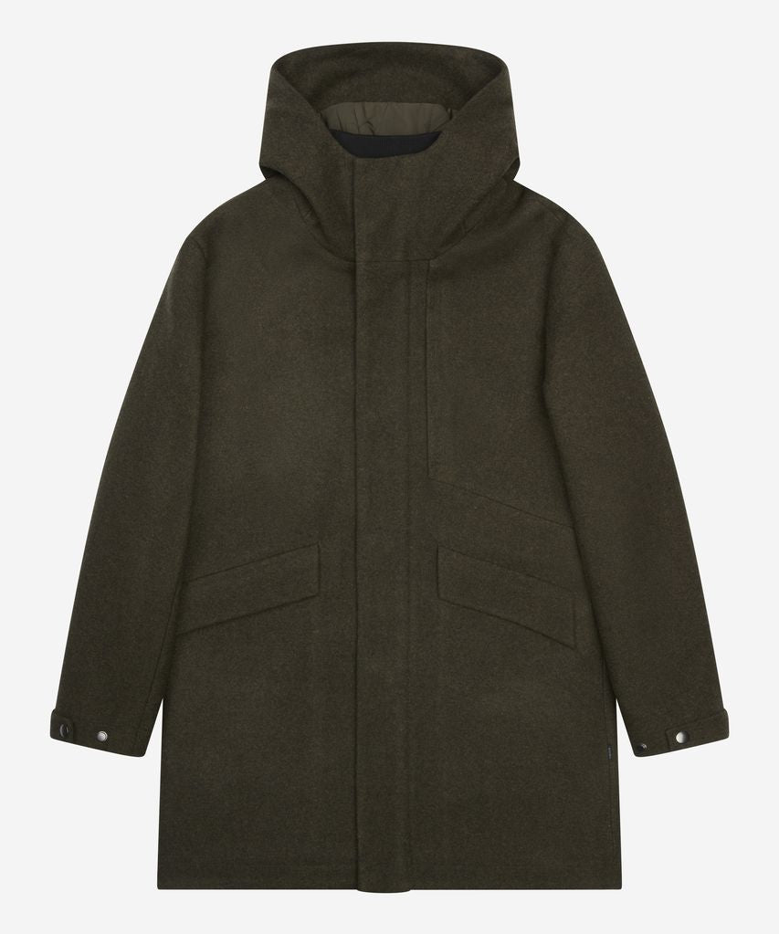 AT.P.CO Calix Wool Coat - Khaki Green