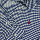 U.S. Polo Assn. Grady Slim Fit Check Shirt - White/Navy