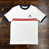 Sergio Tacchini Supermk2 T-Shirt - White/Adrenaline Rush