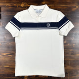 Sergio Tacchini Young Line Polo Shirt - Gardenia/Maritime Blue