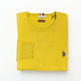 U.S. Polo Assn. Maglioncino Girocollo Cotone e Cashmere - Yellow