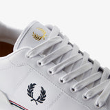 Fred Perry B722 Leather Shoes - White/Navy