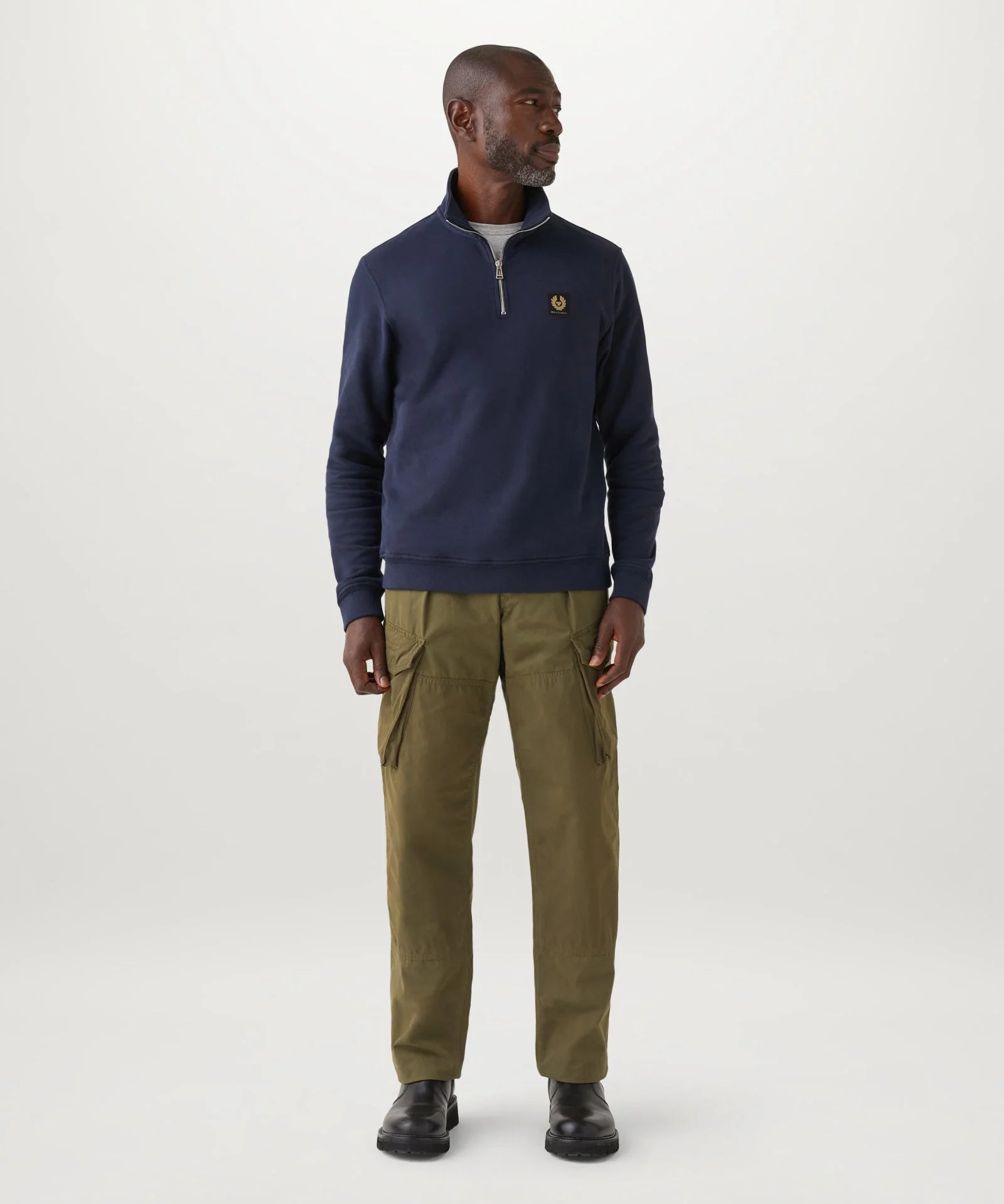 BELSTAFF Quarter Zip Sweatshirt - Dark Ink