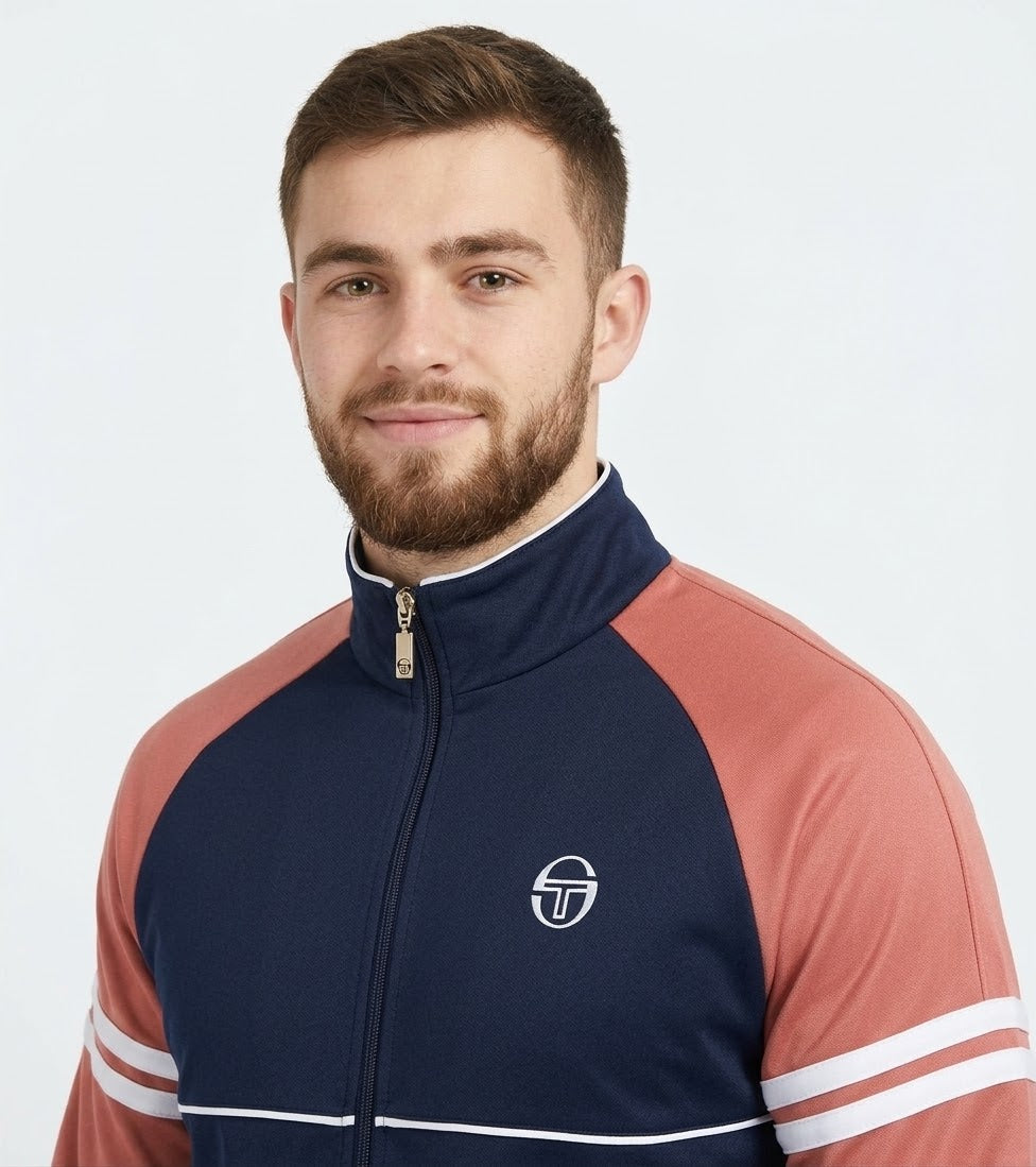 Sergio Tacchini Orion Track Top - Maritime Blue/Light Mahogany/White