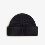 Fred Perry Cotton Ribbed Beanie - Black