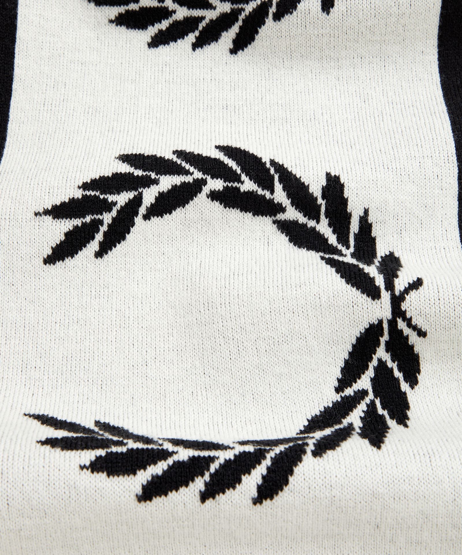 Fred Perry Laurel Jacquard Scarf - Snow White