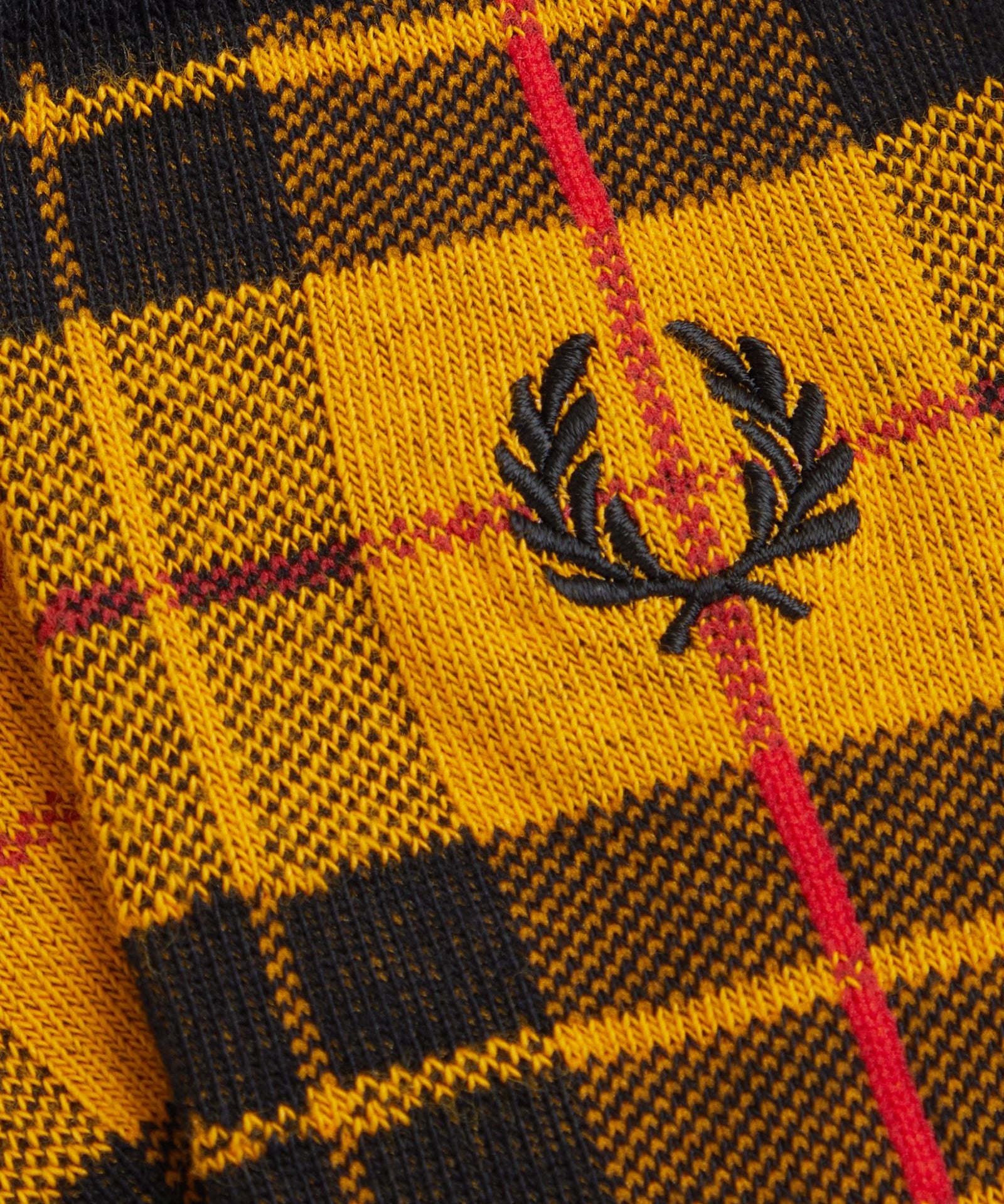 Fred Perry Tartan Socks - Gold