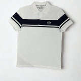Sergio Tacchini Young Line Polo - White/Maritime Blue